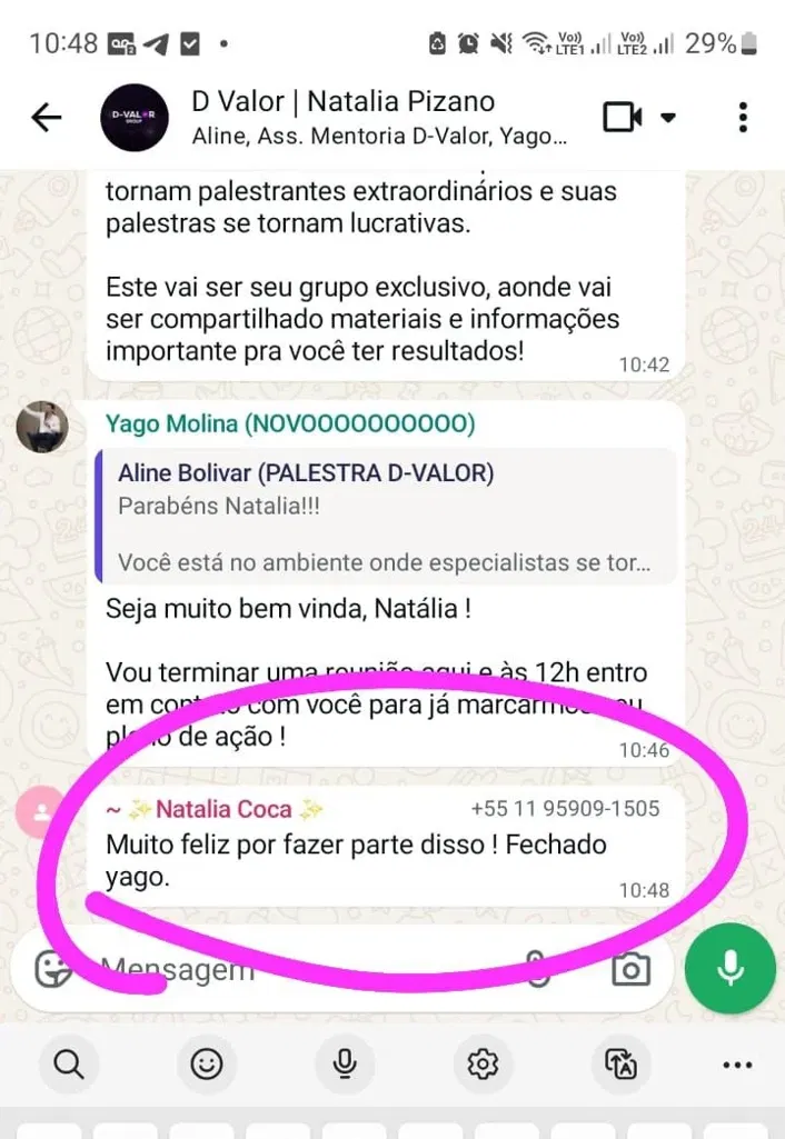 Feedback de aluna