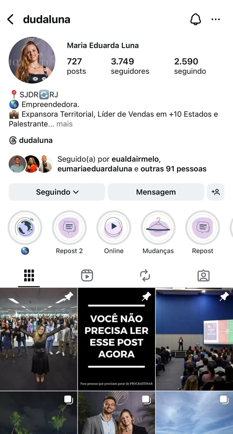 Perfil da Maria Eduarda